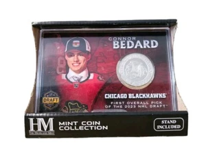 Connor Bedard Chicago Blackhawks Highland Mint Rookie Draft Coin - Picture 1 of 5