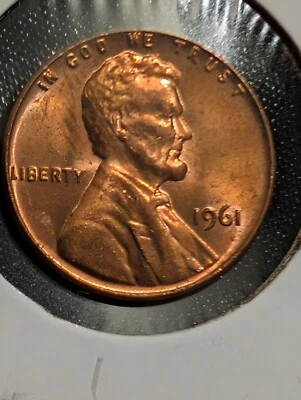 1961 No Mintmark BU RD  L On Rim Error  - Image 1 of 2