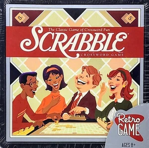 Crucigrama SCRABBLE EDICIÓN RETRO JUEGO Caja de Metal y Azulejos de Madera NUEVO Juego de Mesa - Imagen 1 de 18