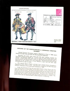 FDC NATIONAL ARMY MUSEUM- Grp 2 # 6 UNIFORMS 29TH & 45TH FOOT - Picture 1 of 1