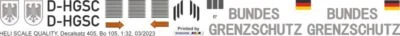 HELI SCALE QUALITY Decal 405 Bo 105 Bundesgrenzschutz D-HGSC