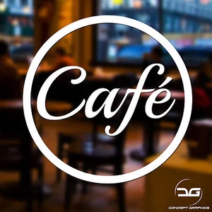 Cafe Coffee Shop Window Wall Door Sign Vinyl Decal Sticker Restaurant, Pubs, Bar - Picture 1 of 4