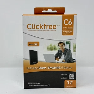 Clickfree Automatic Backup C6 For PC Computer Portable 1 TB Storage NEW SEALED - Picture 1 of 7