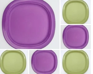 NEW USA VINTAGE TUPPERWARE Microwave Reheatable 7.75” Plates 3398 - Set of 6 - Picture 1 of 9