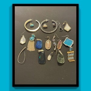 Kendra Scott Lot Of 19 Single pierced Earrings - Picture 1 of 9