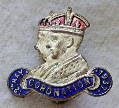 Great Vintage George VI & Elizabeth Coronation Brooch 12th May 1937. - Image 1 of 4