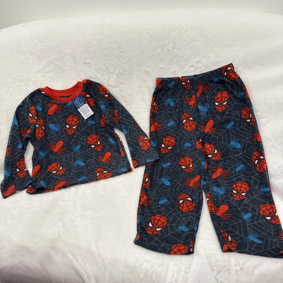 Juego de 2 pijamas para niños Marvel Spiderman pantalones ignífugos 4T Foto 1 de 4