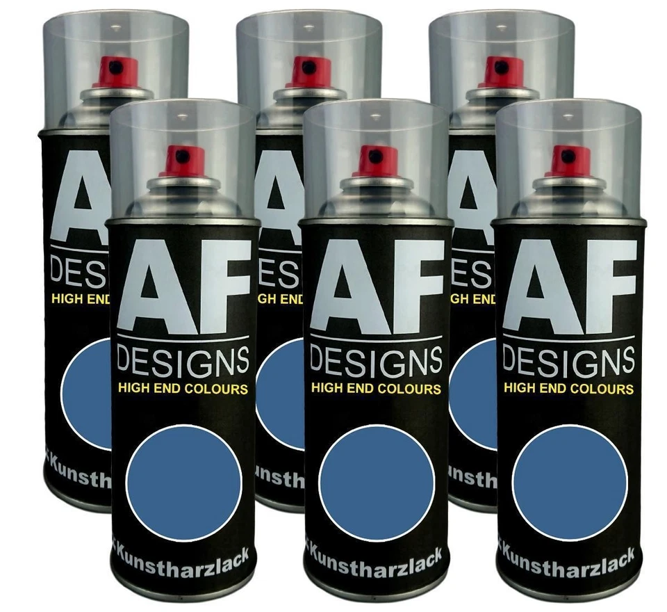 ALEX FLITTNER DESIGNS RAL 5007 BRILLANTBLAU 6x Kunstharz Lackspray Buntlack Spraydose glänzend matt