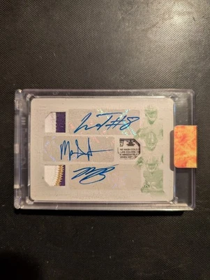 2019 Panini XR Printing Plate Lamar Jackson Brown Ingram PATCH AUTO 1/1 - Image 1 of 2