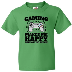 Inktastic Gaming Makes Me Happy Youth T-Shirt Pop Culture Gamer You Not So Much - Picture 1 of 8