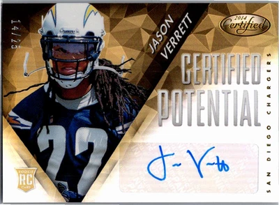 2014 Certified Potential Mirror Signatures /25 Jason Verrett Rookie Auto RC - Image 1 of 2