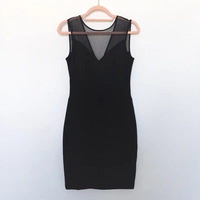Vestido para mujer Maggy London talla 4 negro sin mangas malla cóctel formal elegante Foto 1 de 4