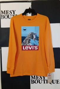 Levi's Originals Kids Boy's Long Sleeve Mountain Solid Color Gold... - Picture 1 of 7