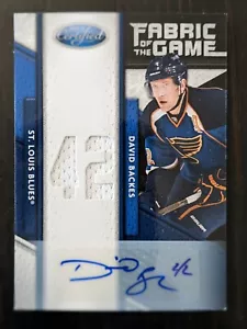 2011-12 CERTIFIED DAVID BACKES FABRIC OF THE GAME #/25 - Picture 1 of 2