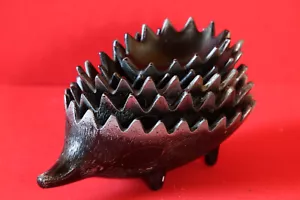 Vintage Soviet 5 pcs Hedgehog Cast Iron Ashtrays Set Walter Bosse Style USSR - Picture 1 of 18