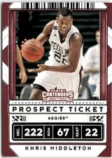 2020 Panini Contenders Draft Picks #30 Khris Middleton Printing Plates Black
