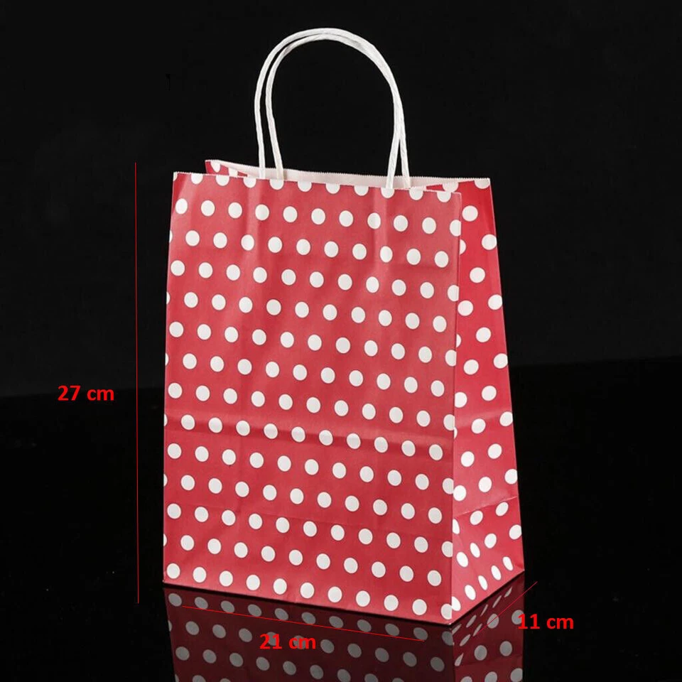 Cute Polka Dot Pattern Cupcake Liners w/ Kraft Paper Gift Bags (Multiple Colors) - Image 1 of 4