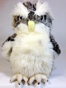 Gorro de peluche Gund Owl Hooten #12026 blanco gris humo 8" retirado  - Imagen 1 de 7