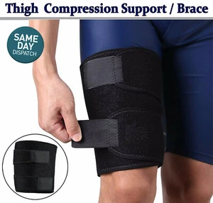 Hamstring Thigh Support Wrap Brace Hip Leg Quad Compression Strain Bandage - Picture 1 of 7