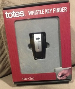 Totes Whistle Key Finder Keychain with Built In LED Flash Light *on/off Switch