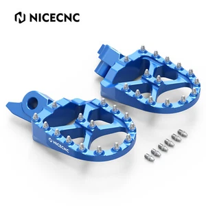 For Yamah YZ450F YZ250F 2024-2026 CNC Aluminum Forged Footrest Foot Pegs Blue - Picture 1 of 10