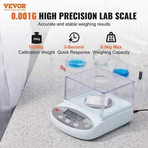 Electronic Scales Lab Balance 500g x 0.001g High Precision Analytical Weighing - Picture 1 of 9