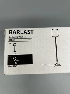 IKEA BARLAST Standleuchte schwarz/weiß 150 cm - Bild 1 von 3