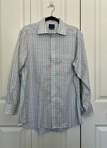Eagle Shirtmakers Men's Dress Shirt Reg Fit Non-iron Multi Stripe Size 16 32/33 - Picture 1 of 13