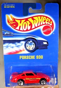 1991 Hot Wheels Blue Card Collector #148 PORSCHE 930 Red w/Chrome 5 Spoke-Varia - Picture 1 of 5
