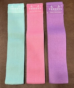 Nuovo Tessuto Panno Resistenza Corpo 3 Fasce Loop Set Esercizio Allenamento Palestra Fitness - Foto 1 di 8