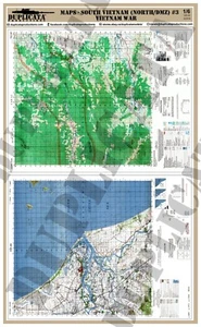 Diorama/Model Accessory - 1/6 Maps - South Vietnam (North/DMZ) #3 - Vietnam War - Picture 1 of 3