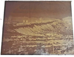 Placa fotográfica de vidrio aprox. 1918 - Construcción del ferrocarril central de Illinois - KY kp - Imagen 1 de 4