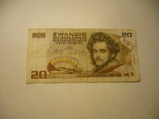 1986 Austrian 20 Zwanzig Schilling Note 