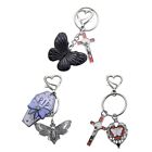 Crossed Coffin Skull Heart Keychain Heart Buckle Accessories Student Bag Pendant