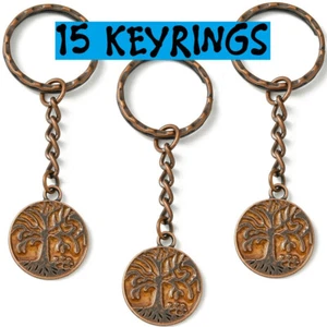 15pcs TREE OF LIFE keyring dangle charms for bag, keys, zipper, phone - job lot - Picture 1 of 4
