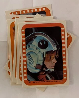 1977 Topps Star Wars Series 5 Orange Complete Set of 11 Stickers (#7) - Image 1 of 4