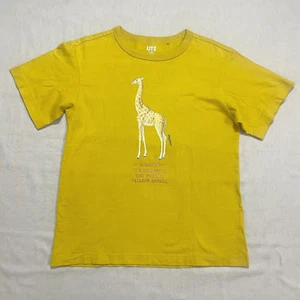 Uniqlo UT Giraffe Print Nation History Museum kids Tee Mustard 11-12 Years - Picture 1 of 11