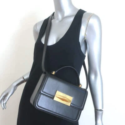 Jimmy Choo Diamond Top Handle Bag Black Box Calf Leather Small Crossbody NEW - Image 1 of 4