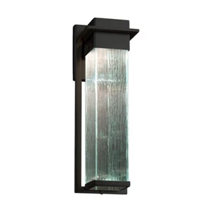 Justice Design LED Fusion Pacific Large Sconce, Black/Rain - FSN-7544W-RAIN-MBLK - Picture 1 of 1