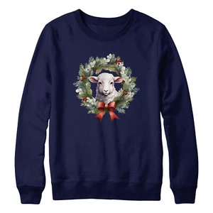 Festive Christmas Lamb Jumper For Kids Sweatshirt Wildlife Animal Funny Sweat... - Picture 1 of 11
