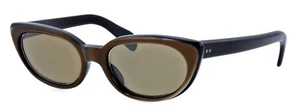 Vintage MCM 1950s RODENSTOCK Elba Pearl Brown Black Cat Eye Sunglasses - Picture 1 of 6