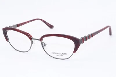 NUEVAS GAFAS JUDITH LEIBER GRAVITY CARMESÍ AUTÉNTICAS MONTURAS DE DISEÑADOR 53-18 Foto 1 de 4