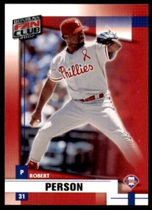 2002 DONRUSS FAN CLUB ROBERT PERSON PHILADELPHIA PHILLIES #109 - Picture 1 of 2