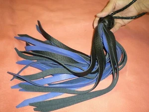 Lederflogger, 16,5" Palmflogger, Peitschenblau mit schwarzem Unisex, Handwerk USA - Bild 1 von 4