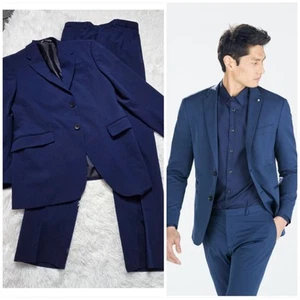 Blazer Traje Chaqueta y Pantalones Ajustados Zara Para Hombre Azul Marino 2 Botones 30x32 Talla 42 - Imagen 1 de 20