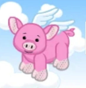 Webkinz Flutter Pig HM789 RARE VALUABLE pink flying | Virtual code messaged - Picture 1 of 3