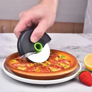 Pizzaschneider Rad 1 Stück Edelstahl Pizzaschneider mit Klingenabdeckung Sicherheit USA - Bild 1 von 10