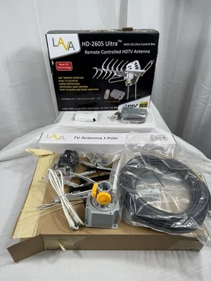 New LAVA HD-2605 ULTRA UHF  VHF HDTV Antenna with Remote Control pole entire set - Image 1 of 4