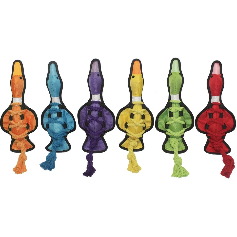 Multipet -Ropes 11.5 In. Duck Tough Dog Toy MP3438 57 11 Pack of 3 Multipet - Image 1 of 1