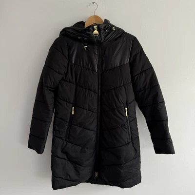 Barbour International Jacket Womens UK 8 Black Parallel Quilt Fibre Down Coat - Image 1 of 4